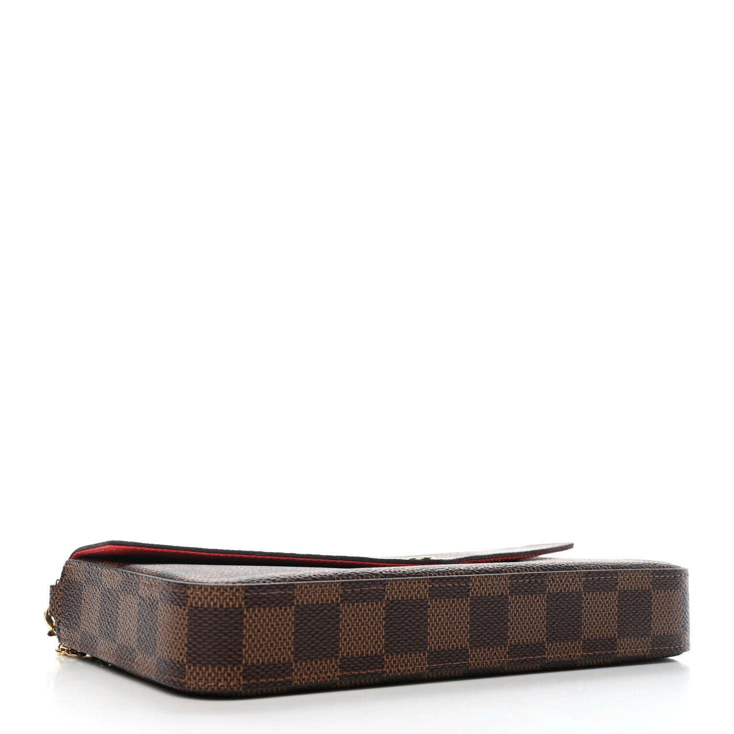 Louis Vuitton Damier Ebene Pochette Felicie Chain Wallet 3 of 4