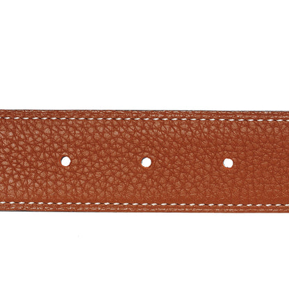Hermes Box Togo 32mm H Belt Black Silver 90 4 of 8