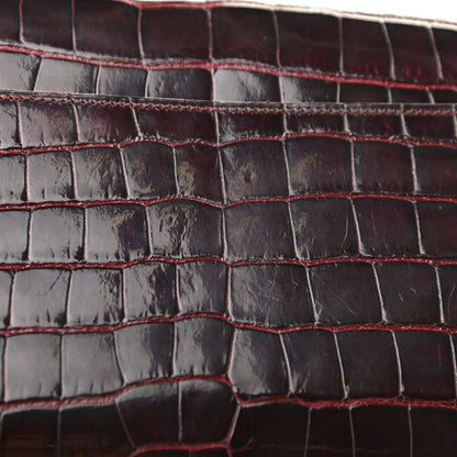 Hermes Shiny Alligator Constance Long Wallet Bordeaux 7 of 12