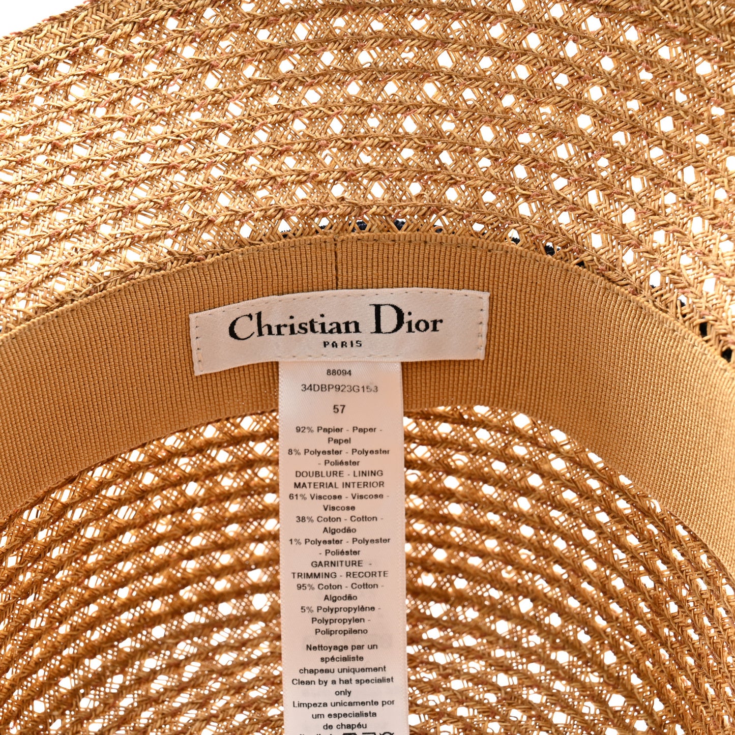 Straw Bucket Hat 57 Natural