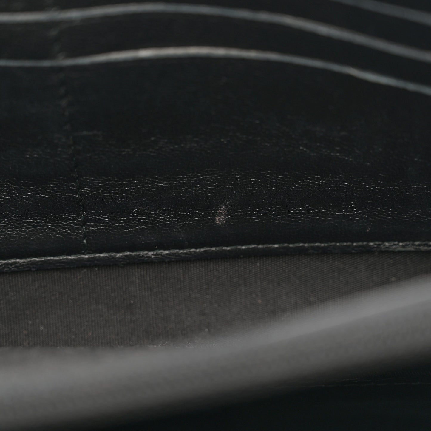 Lambskin Chevron Quilted Trendy CC Wallet On Chain WOC Black