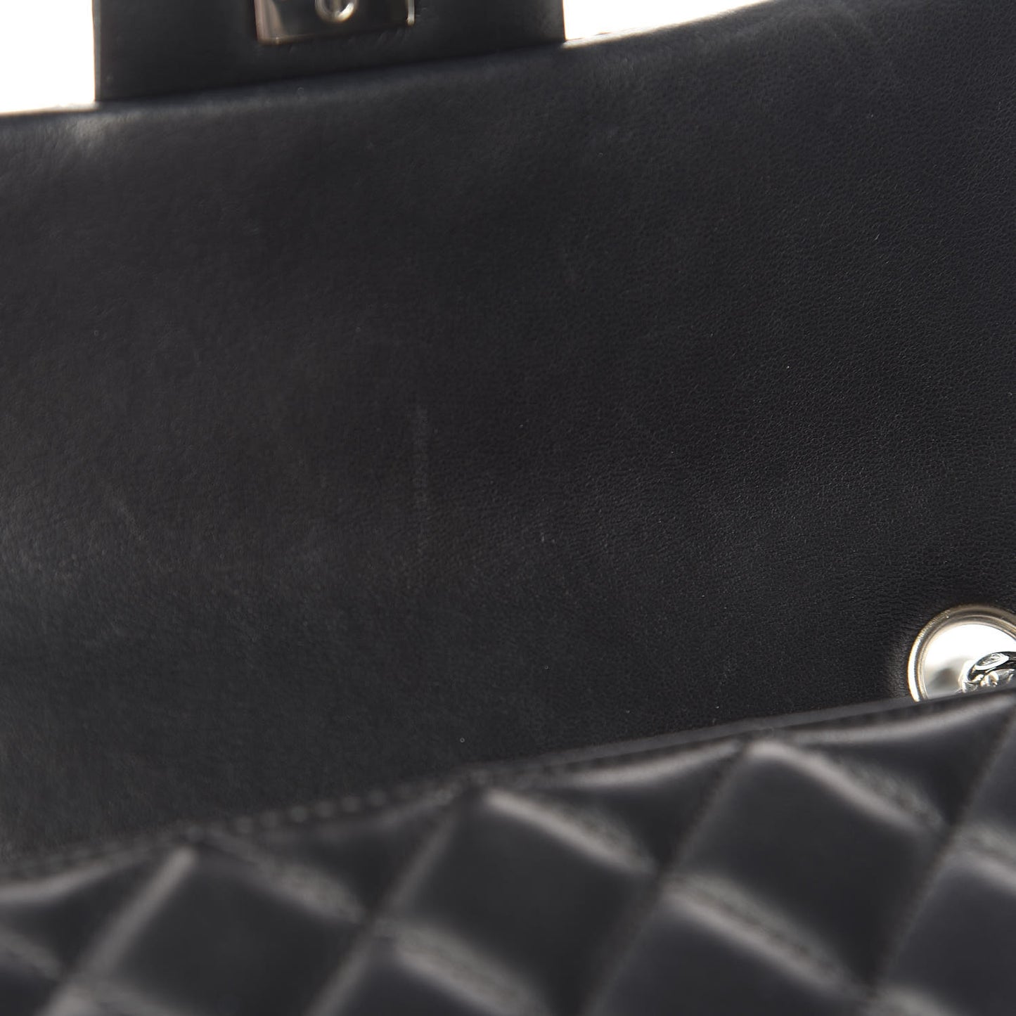 Lambskin Quilted Mini Rectangular Flap Black
