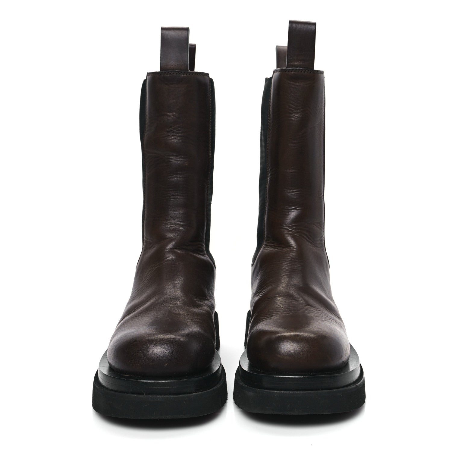 Bottega Veneta Calfskin The Lug Chelsea 55mm Boots 38 Kaki 2 of 9