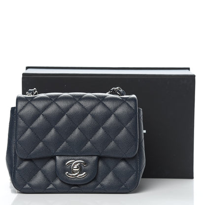 Chanel Caviar Quilted Mini Square Flap Navy 10 of 10