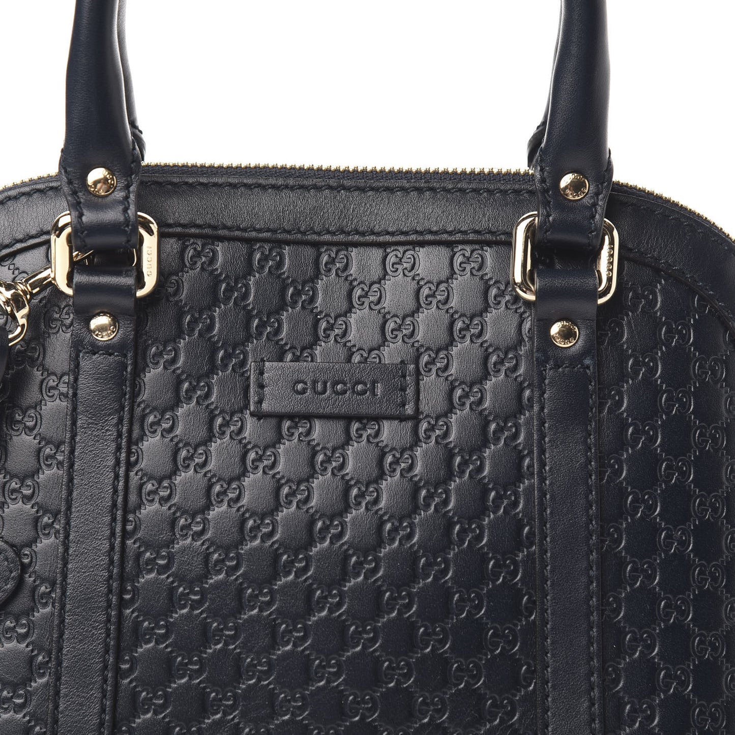 Soft Microguccissima Mini Dome Bag Blue