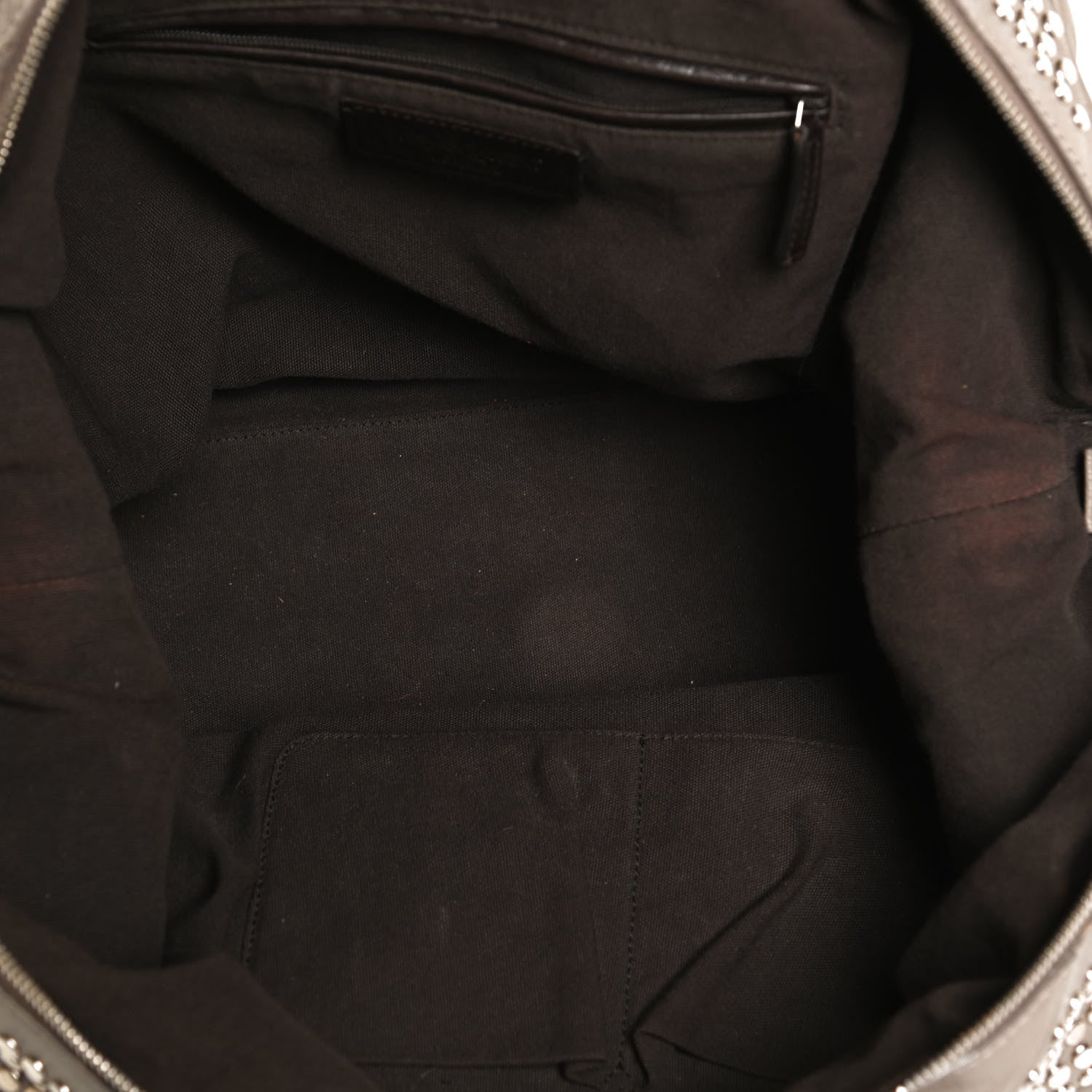 Saint Laurent Calfskin Studded Easy Sac Taupe 5 of 14
