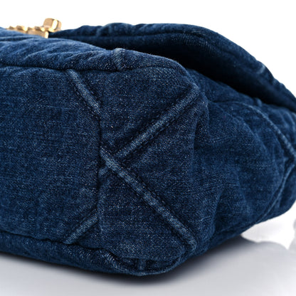 Chanel Denim Quilted Medium Chanel 19 Flap Blue 6 of 9