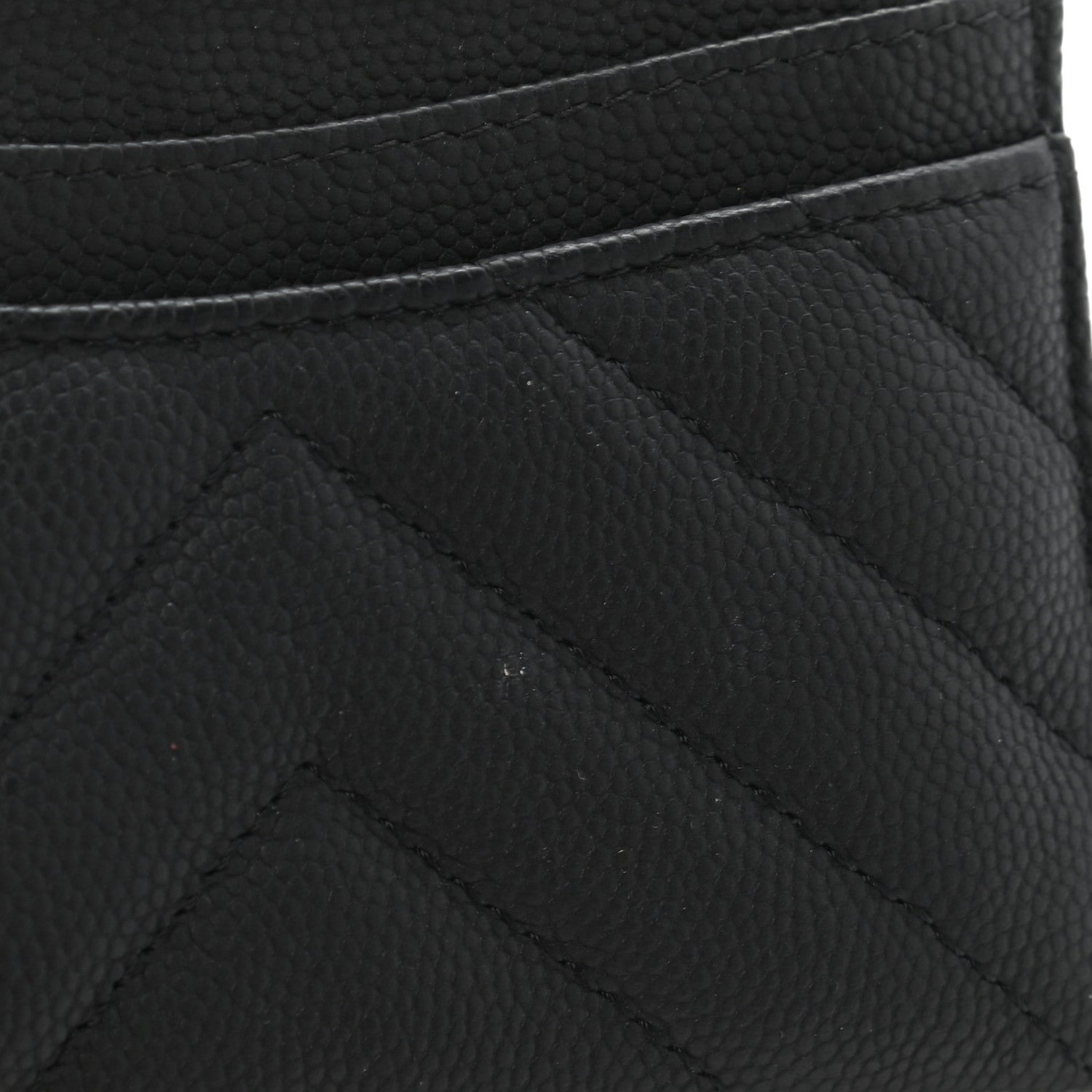 Chanel Caviar Chevron Quilted Card Holder Black 8 of 9