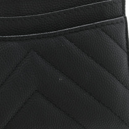 Chanel Caviar Chevron Quilted Card Holder Black 8 of 9