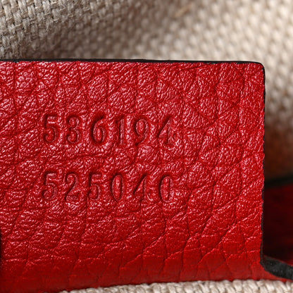 Gucci Pebbled Calfskin Large Soho Hobo Tote Red 6 of 9