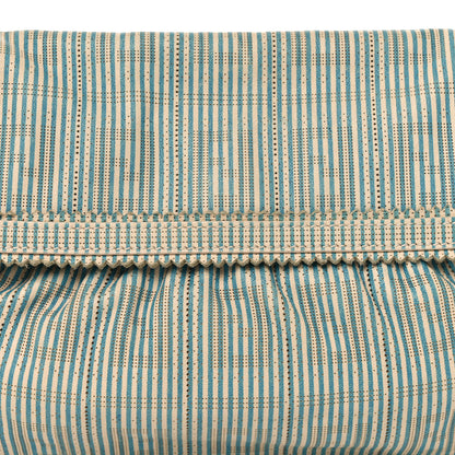 Fendi Vitello Perforated FF Striped Small Chef Bag Blue White 8 of 10