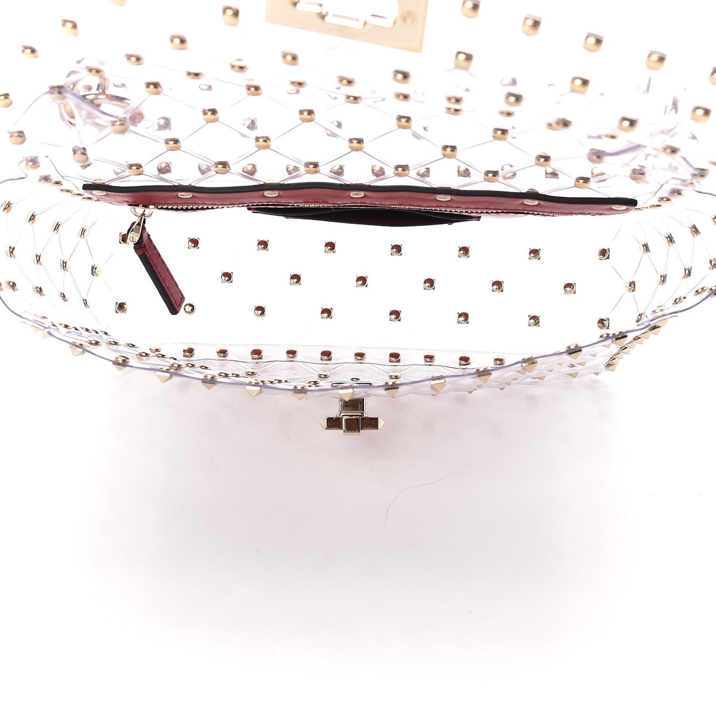 PVC Medium Rockstud Spike Shoulder Bag