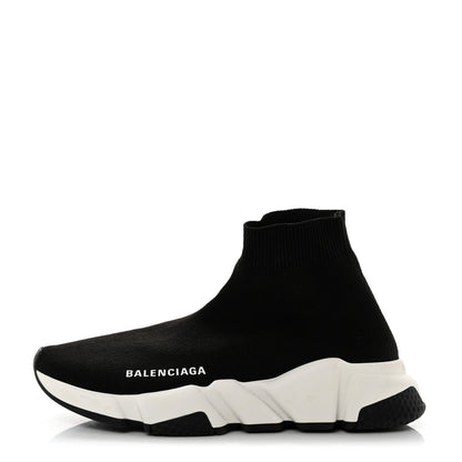 Balenciaga Neoprene Knit Womens Speed Sneakers 37 Black White 1 of 9