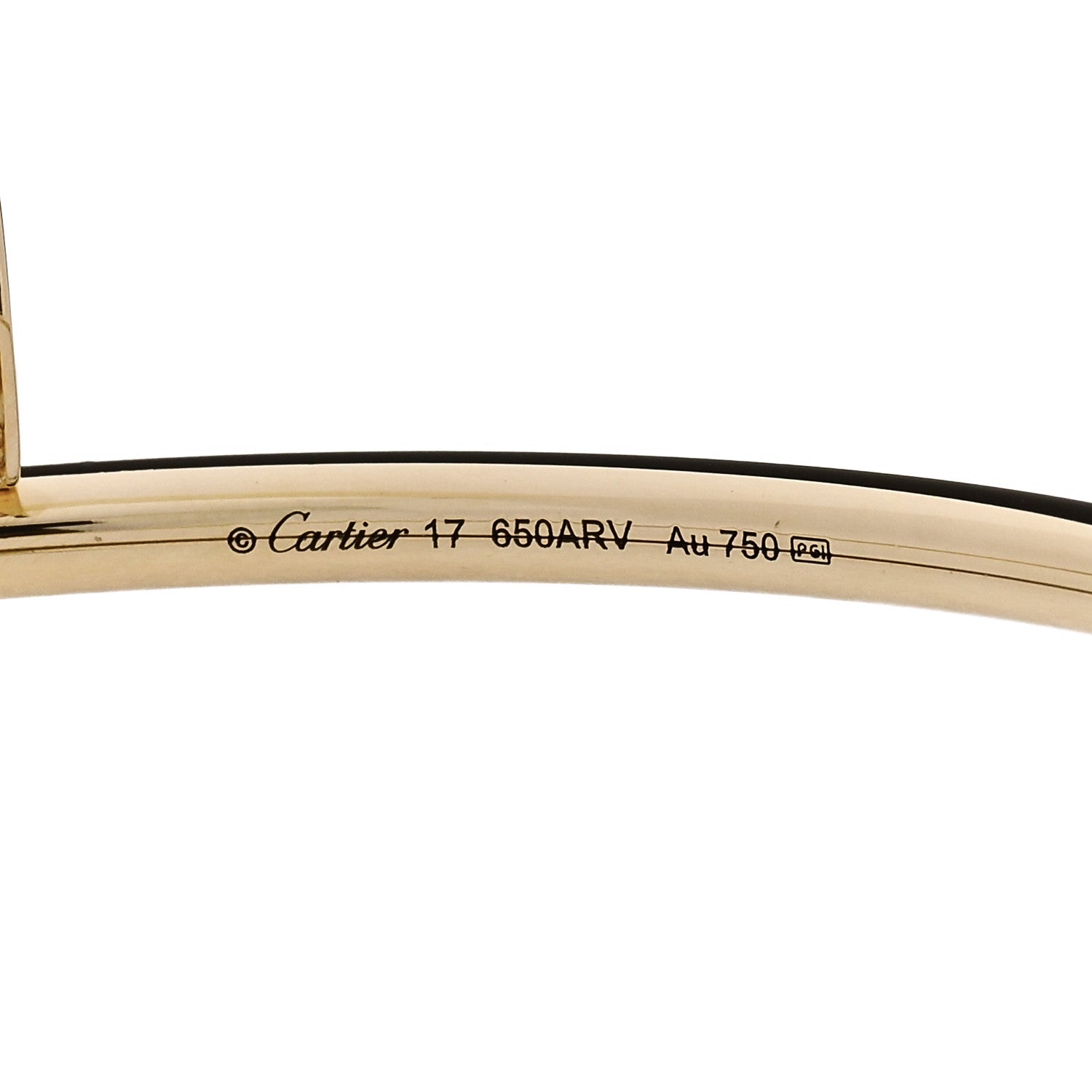 Cartier 18K Yellow Gold Diamond Small Juste Un Clou Bracelet 17 4 of 5