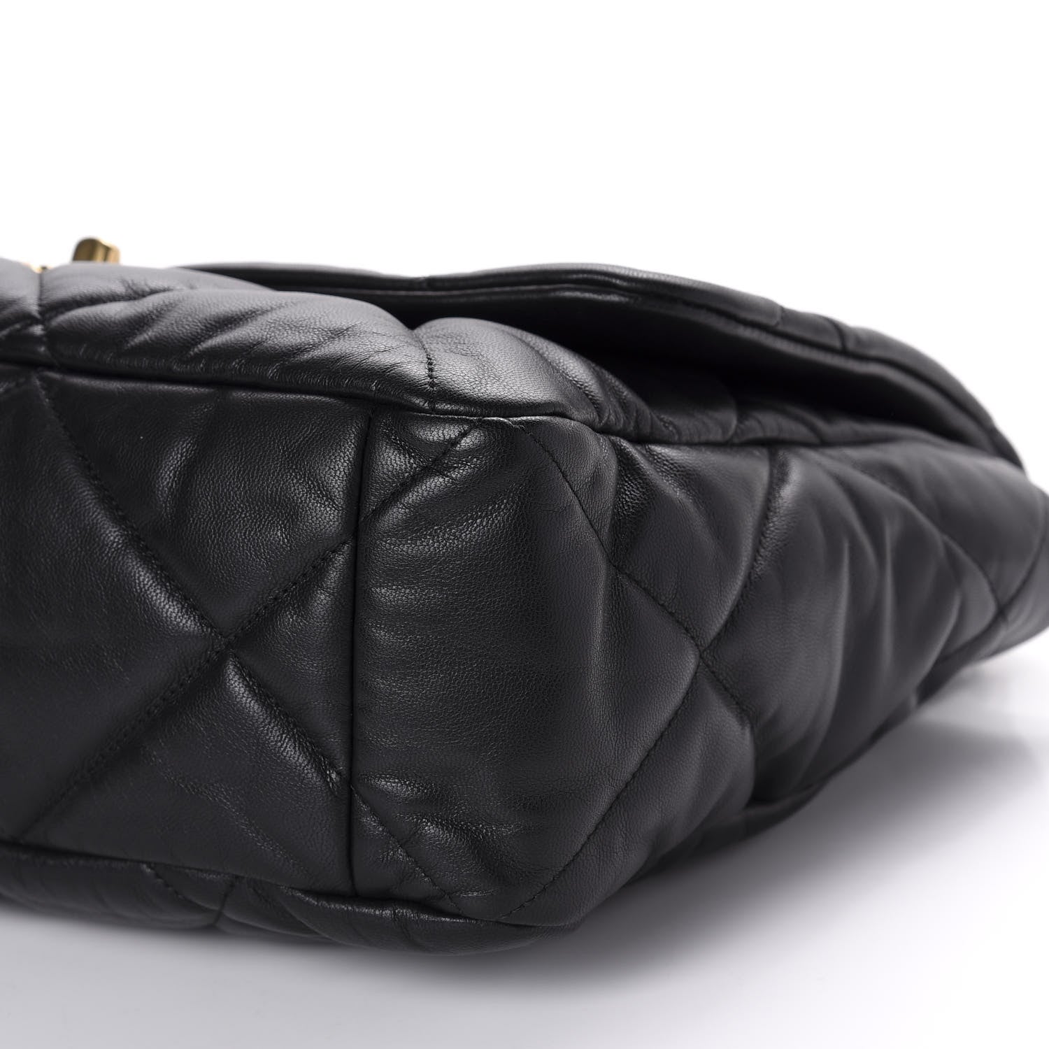 Chanel Goatskin Quilted Maxi 19 Flap Black 7 of 11