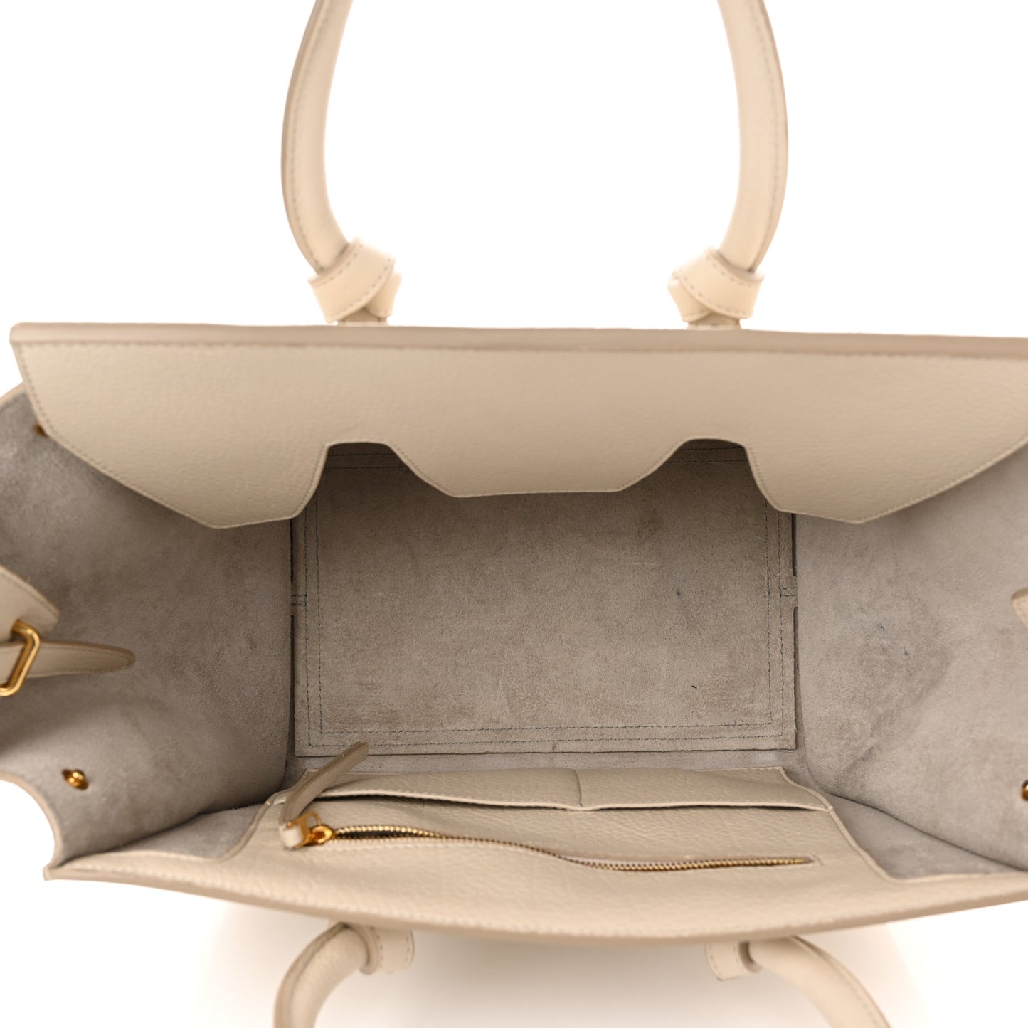 Crisped Calfskin Mini Tie Knot Tote Chalk