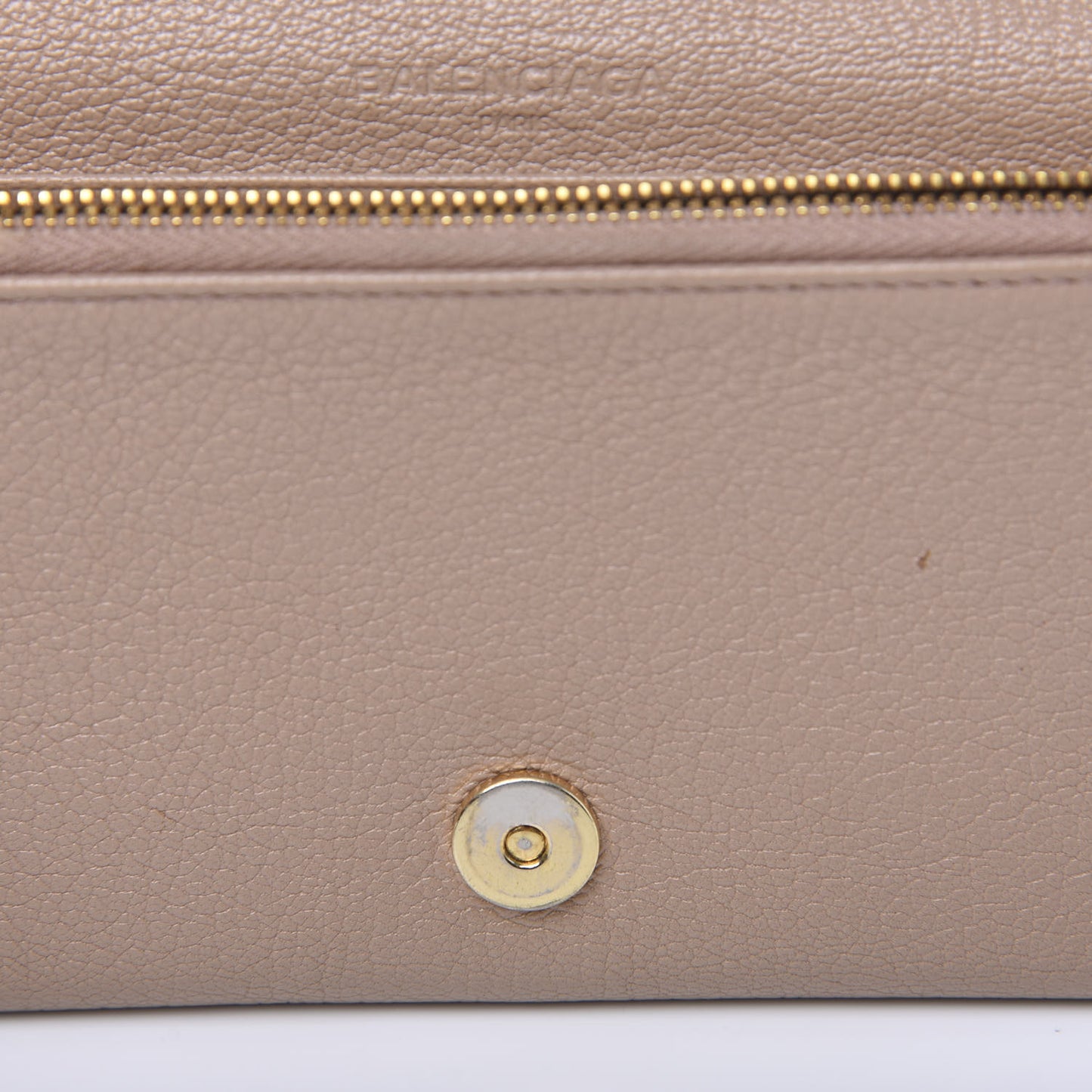 Chevre Gold Metallic Edge Hardware Money Wallet Rose de Sables