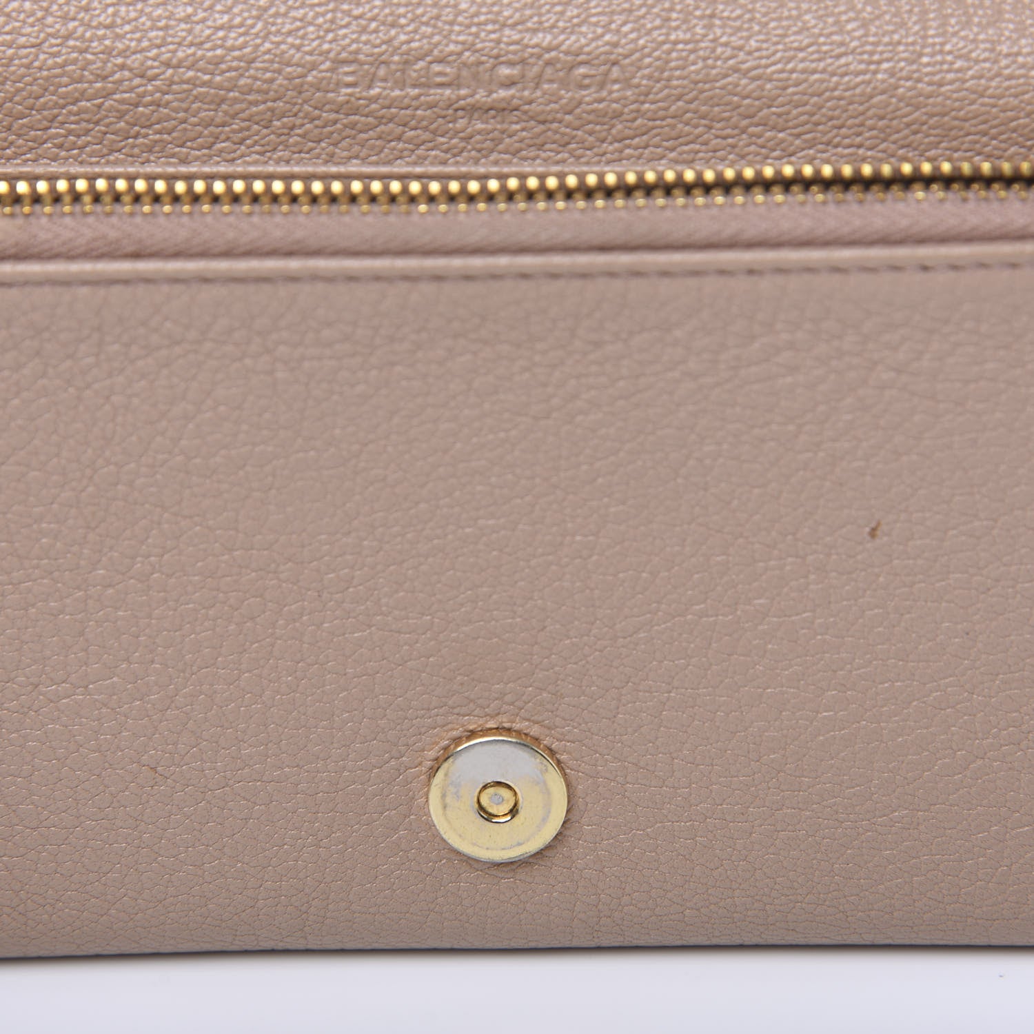 Balenciaga Chevre Gold Metallic Edge Hardware Money Wallet Rose de Sables 12 of 15