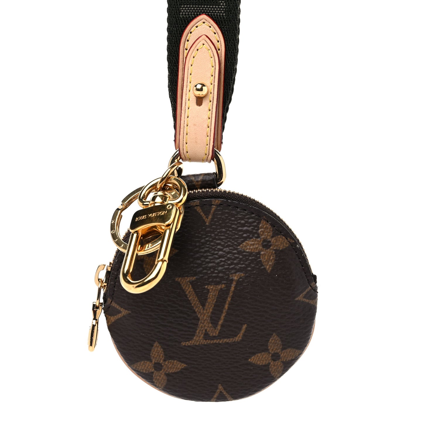 Monogram Multi Pochette Accessories Lanyard Key Holder Kaki