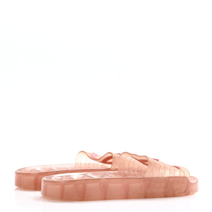 Chanel PVC Transparent CC Flat Slide Sandals 37 Pink 4 of 8
