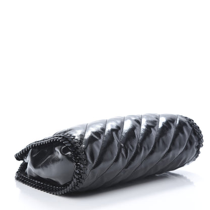 Stella McCartney Patent Eco Alter Nappa Quilted Mini Falabella Fold Over Tote Black 3 of 9