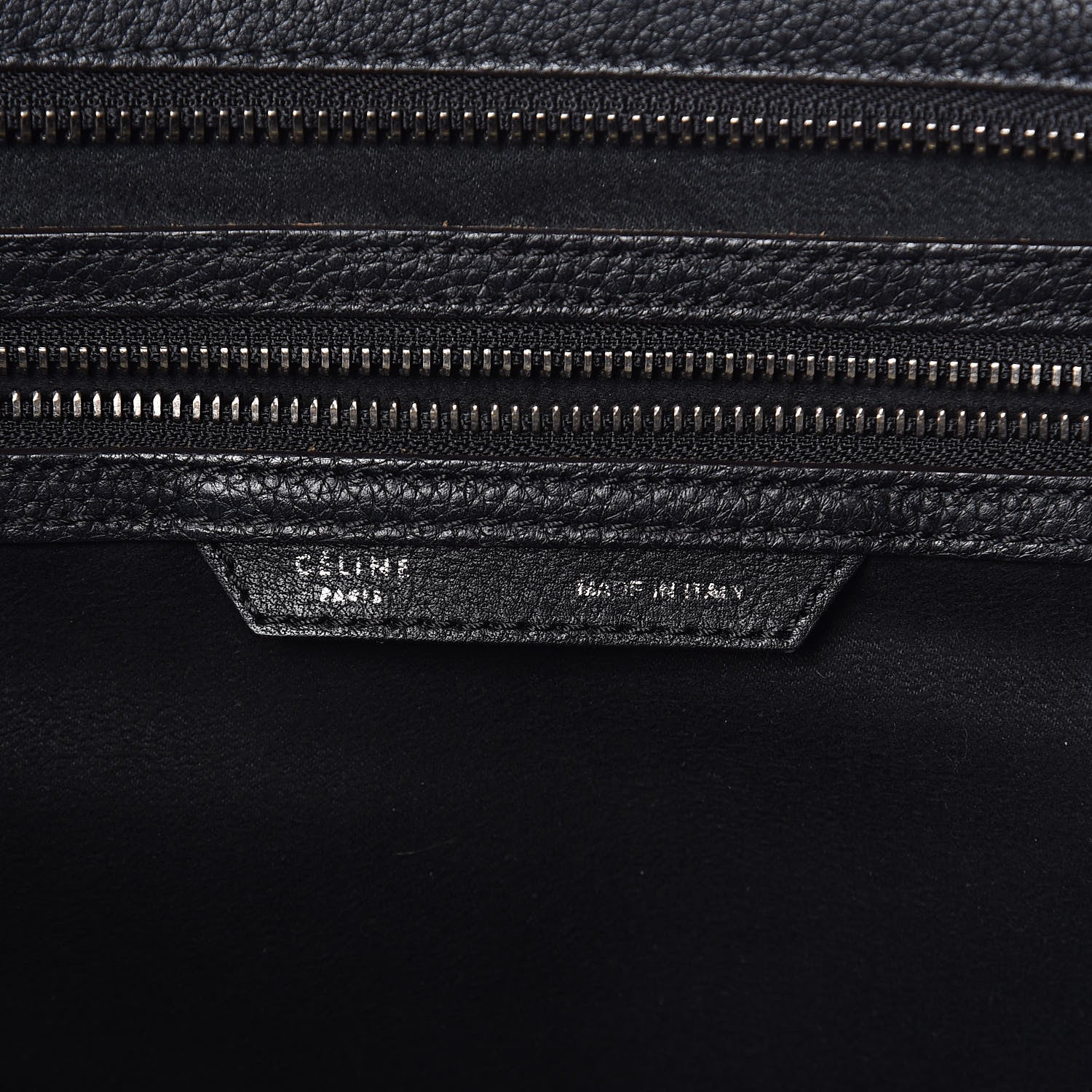 Celine Drummed Calfskin Shoulder Luggage Black 6 of 9