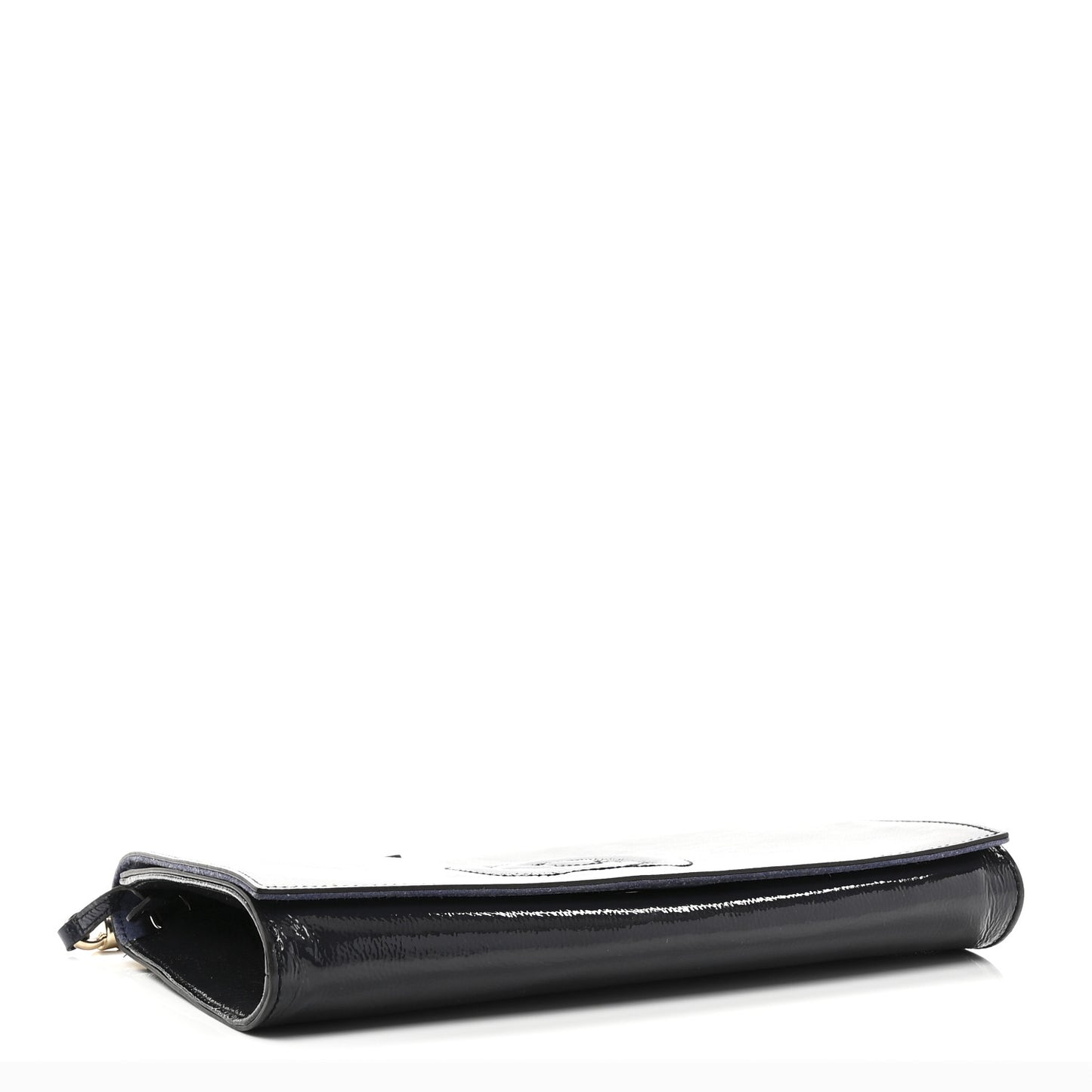 Soft Patent Medium Soho Clutch Uniform Blue