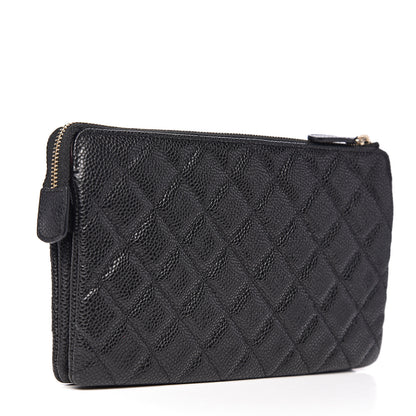 Chanel Caviar Quilted Small Zipped Pouch Black 2 of 9