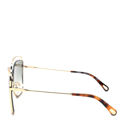 Chloe Poppy Cutout Square Sunglasses CE133S Gold Brown 3 of 6