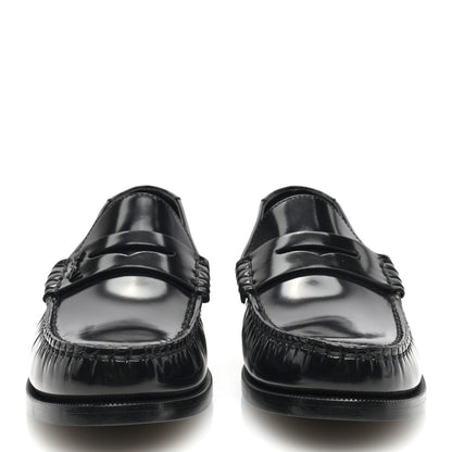 Saint Laurent Patent Calfskin Penny Loafers 39 Black 2 of 8