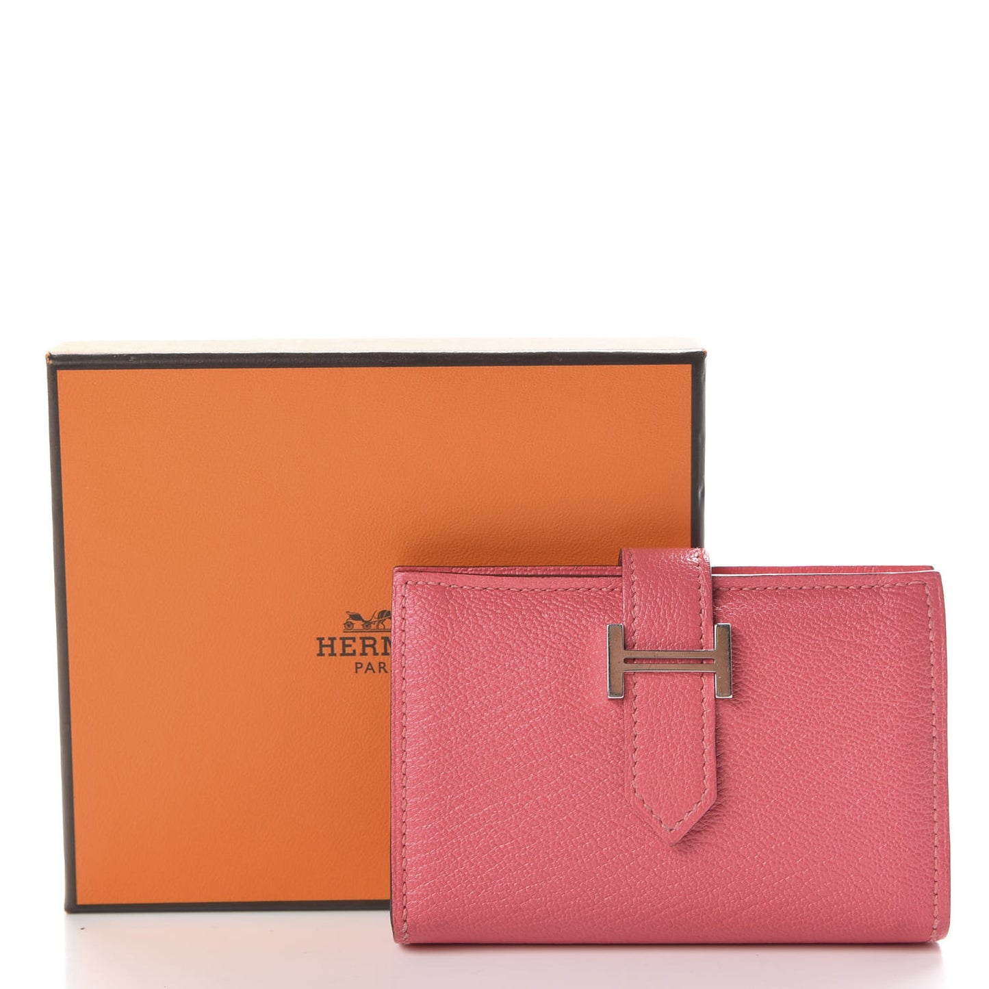 Chevre Mysore Mini Bearn Wallet Rose Lipstick