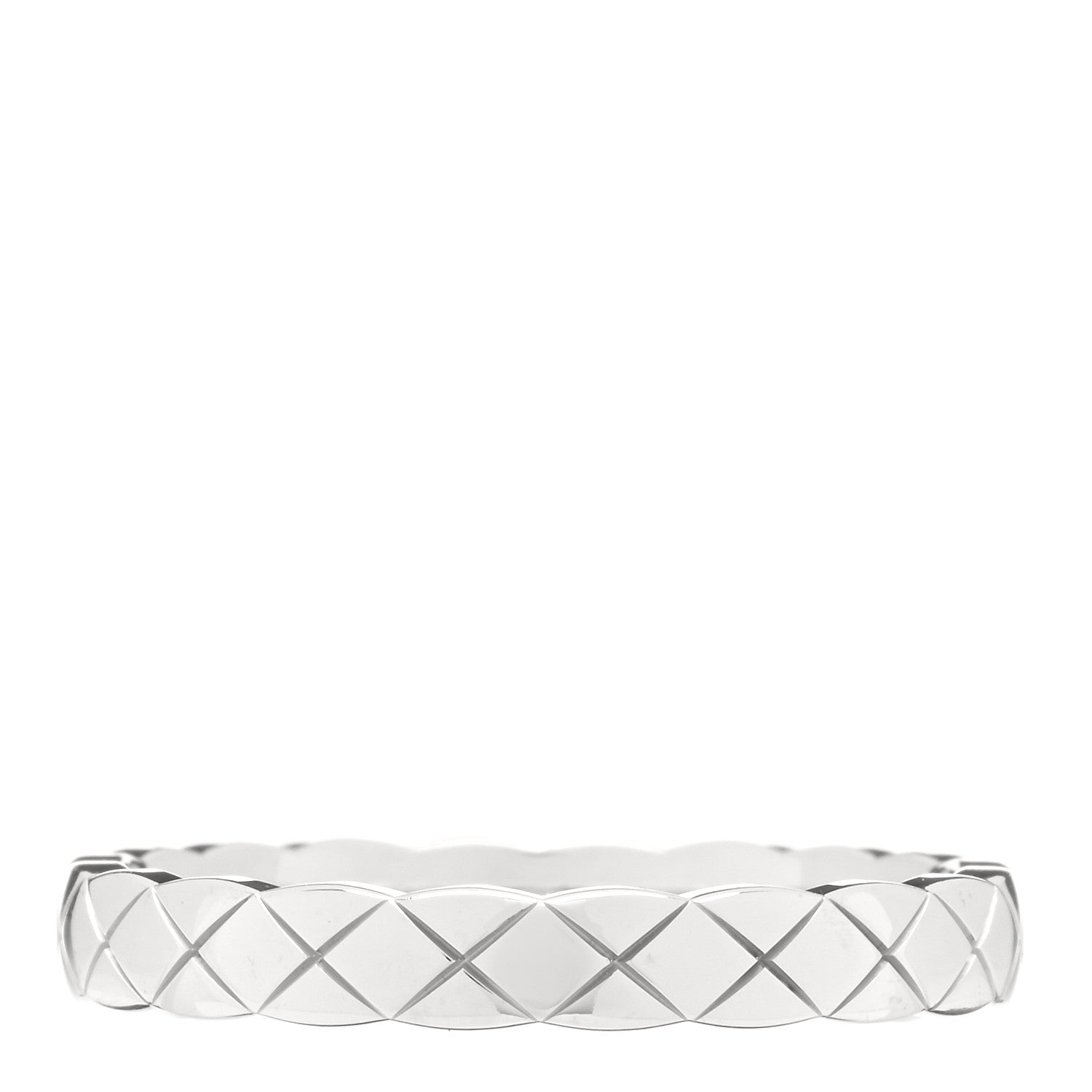 Chanel 18K White Gold Mini Coco Crush Ring 58 8.25 1 of 4