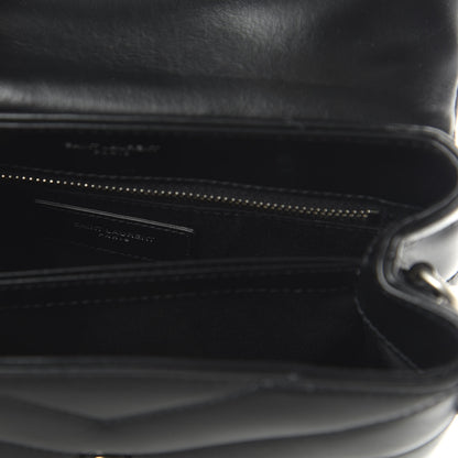 Saint Laurent Calfskin Y Quilted Monogram Toy Loulou Crossbody Bag Black 8 of 9
