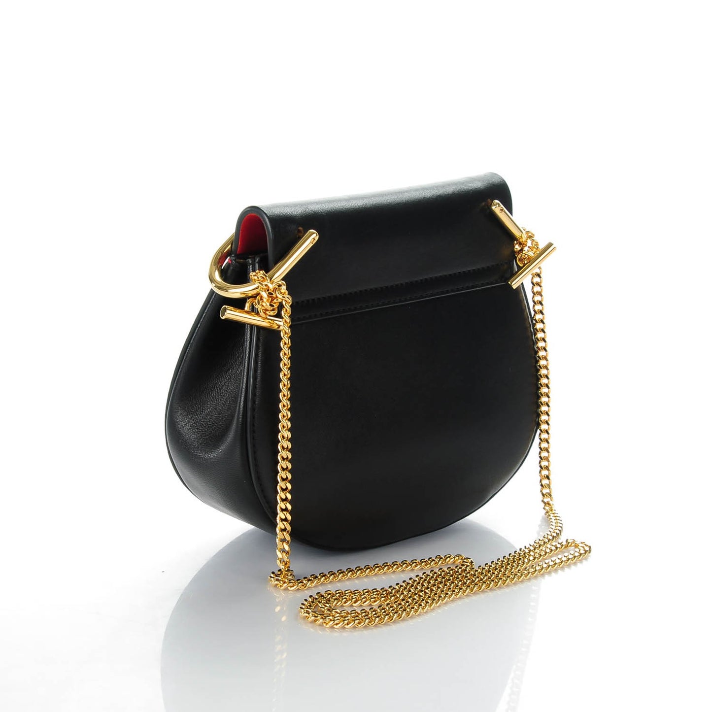 Suede Smooth Calfskin Mini Drew Shoulder Bag Plaid Red Black