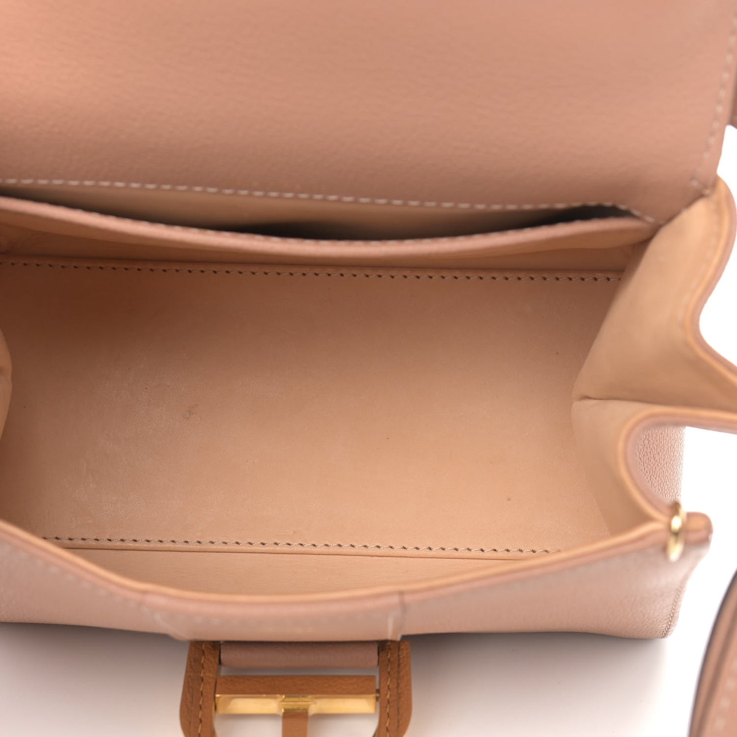 Grained Calfskin Mini Brillant Satchel Nude