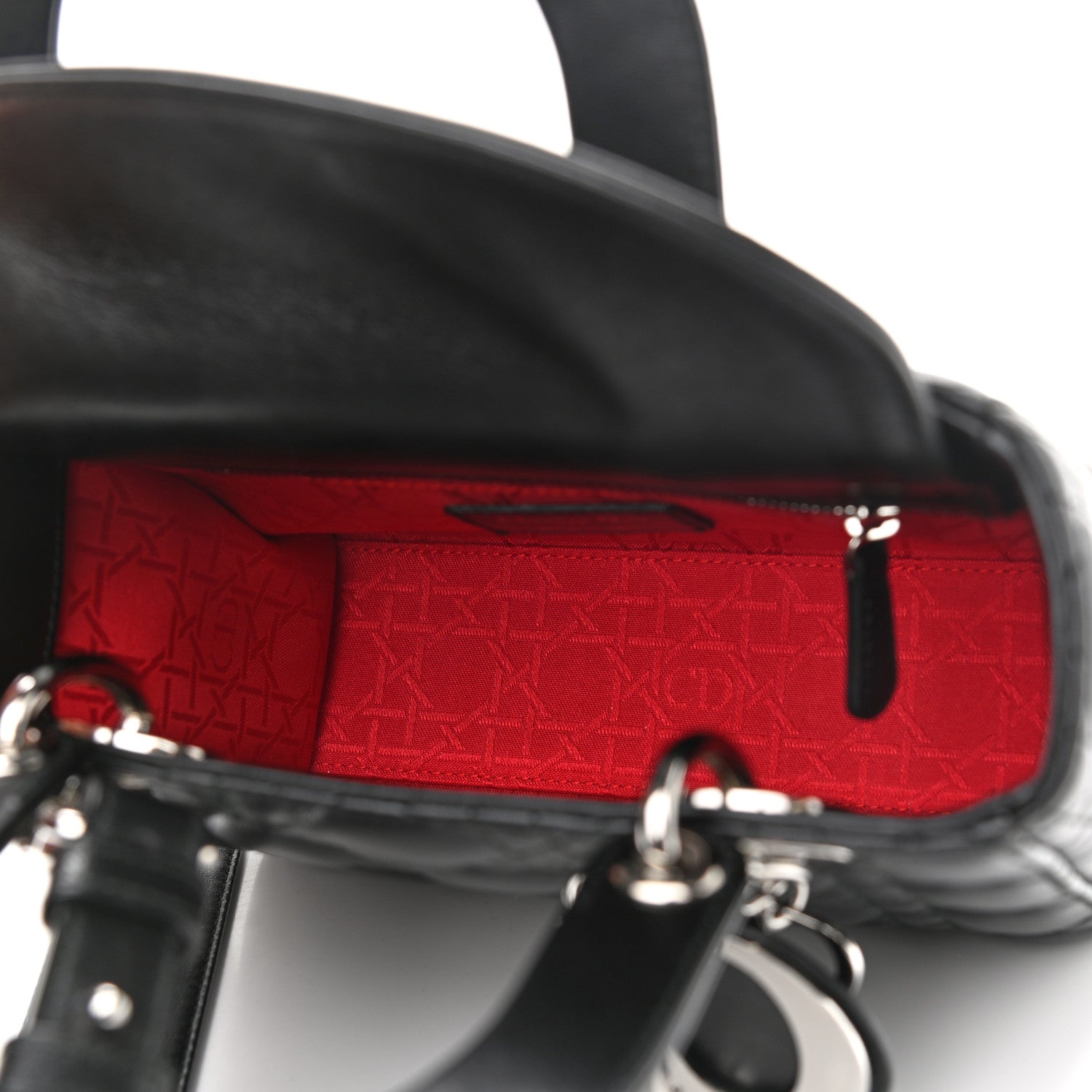 Christian Dior Lambskin Cannage Small Lucky Badges My Lady Dior Black 4 of 9