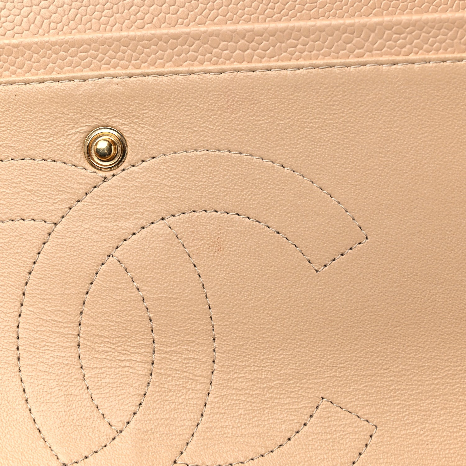 Chanel Caviar Quilted Jumbo Double Flap Beige 10 of 14