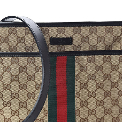 Gucci GG Monogram Web Flat Messenger Bag Black 7 of 9