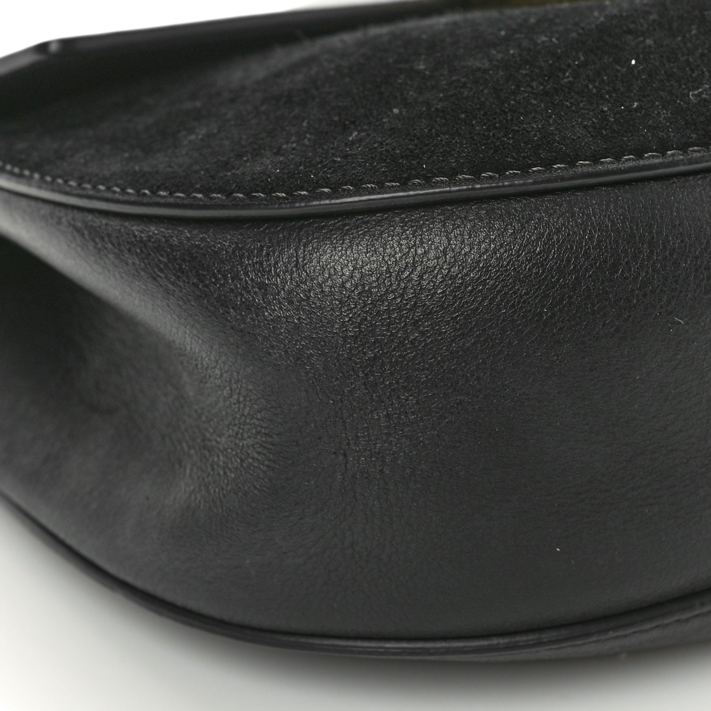Suede Smooth Calfskin Drew Shoulder Bag Black