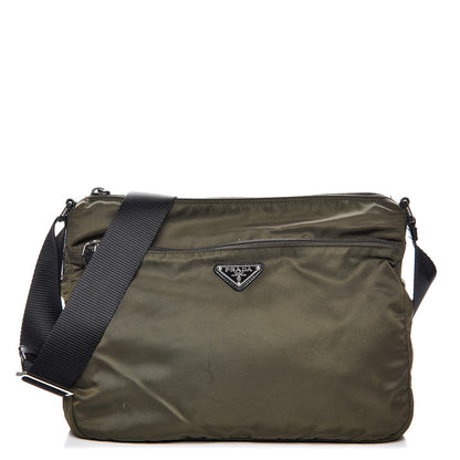 Prada Nylon Vela Flat Messenger Bag Mimetico 1 of 8