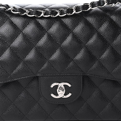 Chanel Caviar Quilted Jumbo Double Flap Black 10 of 10