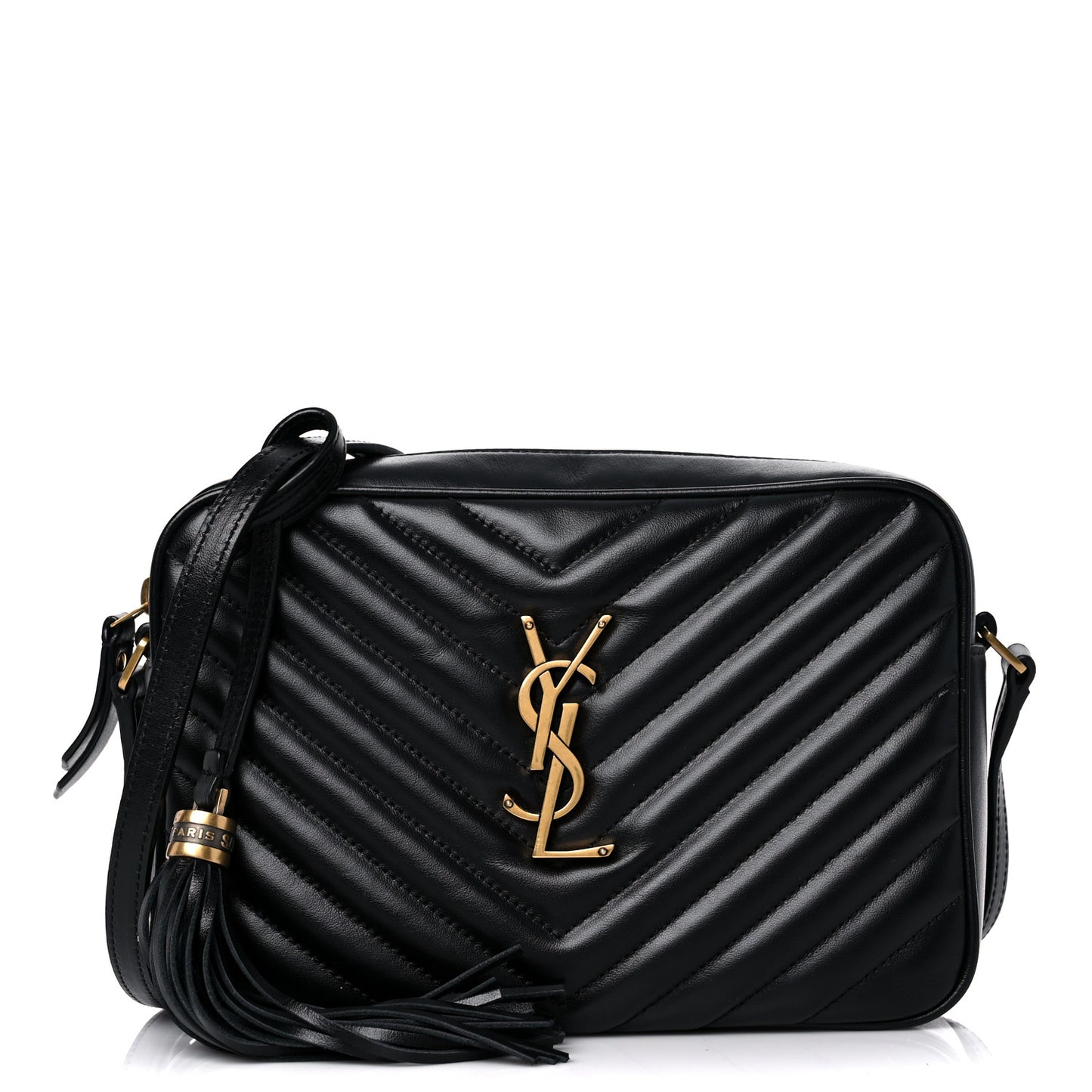 Calfskin Matelasse Monogram Lou Camera Bag Black