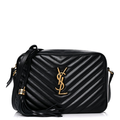 Saint Laurent Calfskin Matelasse Monogram Lou Camera Bag Black 1 of 12