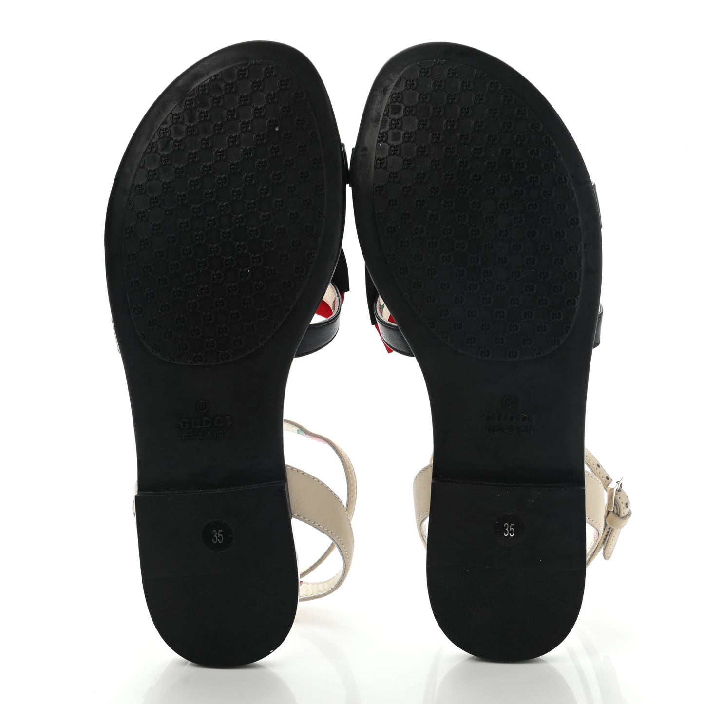 Calfskin Web Bow Children's Sandals 35 White