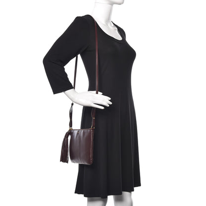 Saint Laurent Calfskin Teen Monogram Crossbody Bag Bordeaux 2 of 10