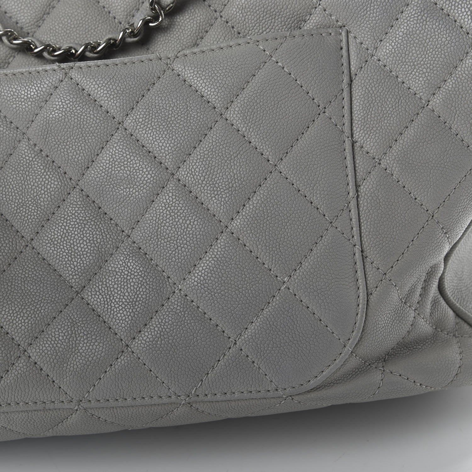Chanel Caviar Quilted Large Urban Companion Top Handle Shopping Tote Grey 12 of 12
