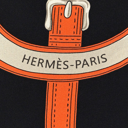 Hermes Silk Harnais Des Presidents Maxi Twilly Black Multicolor 2 of 4