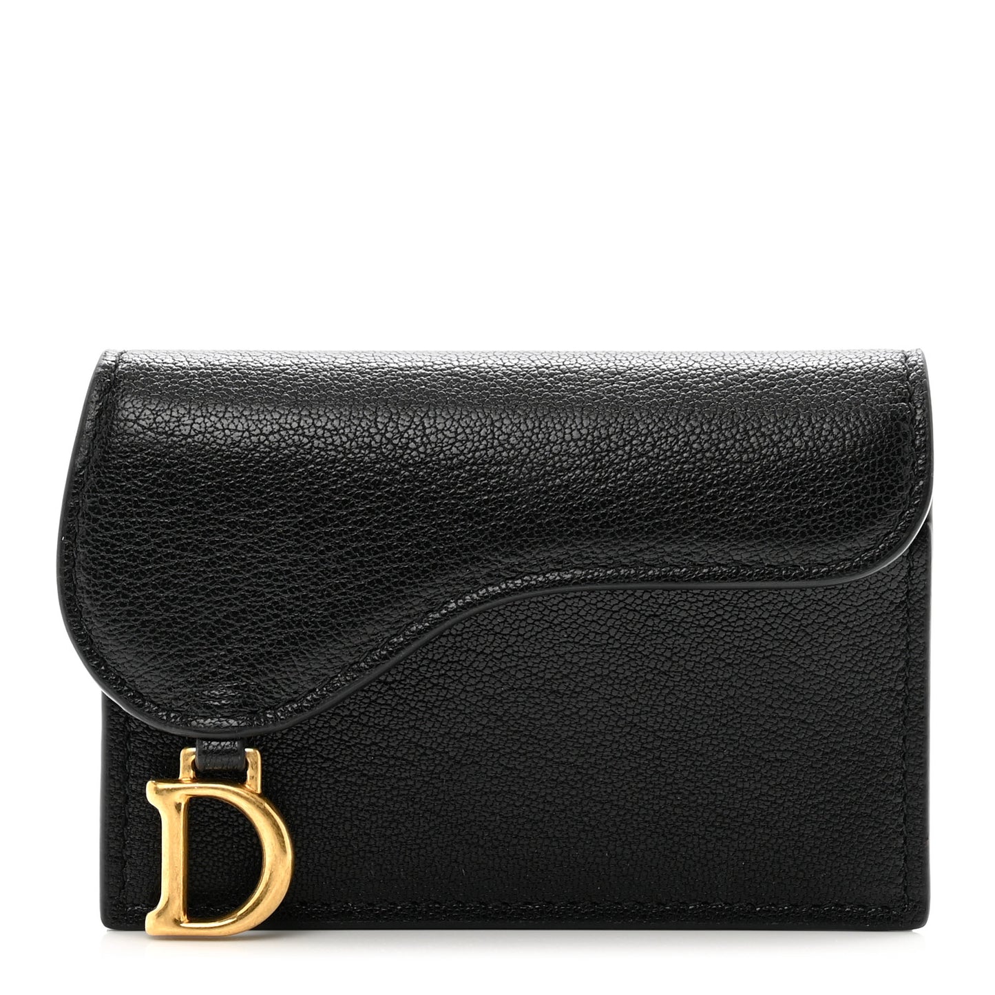 Goatskin Saddle Card Holder Black