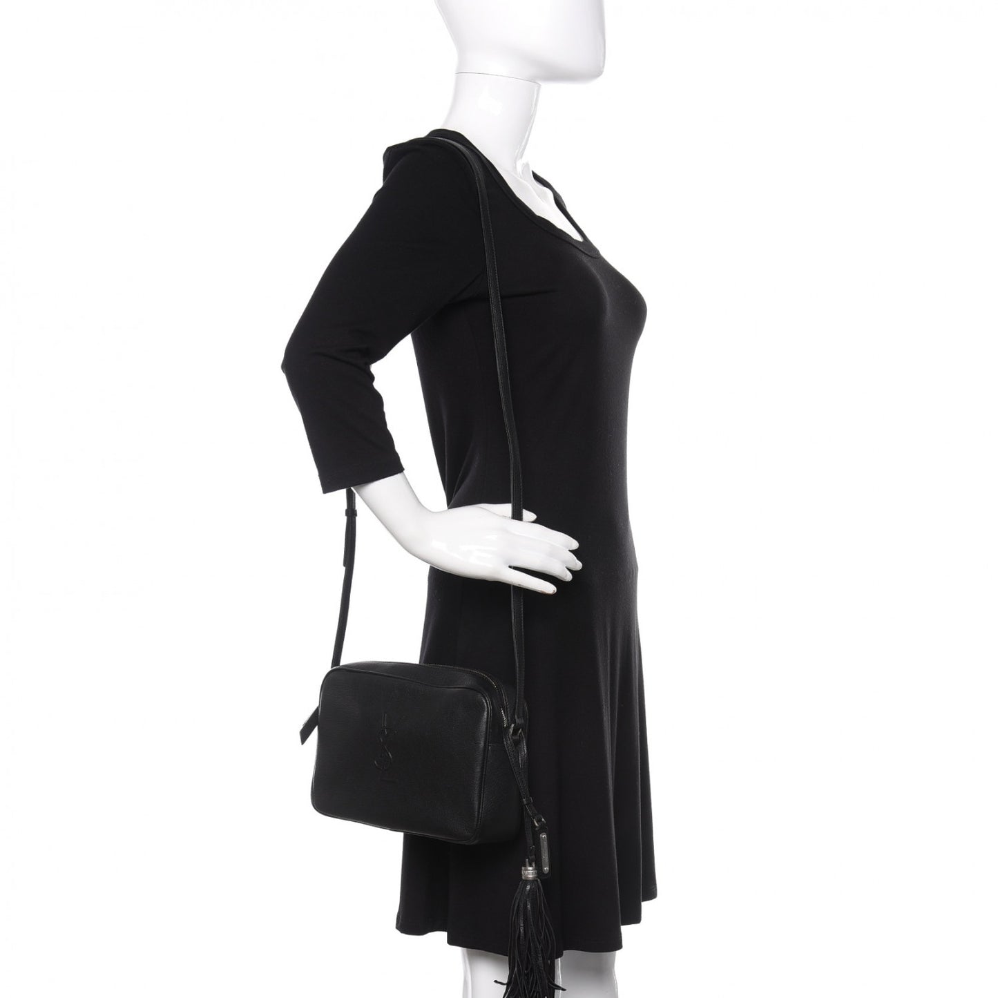 Lambskin Monogram Small Lou Camera Bag Black