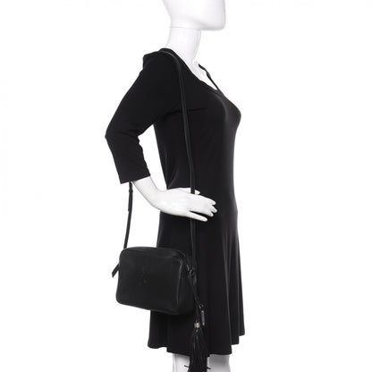 Saint Laurent Lambskin Monogram Small Lou Camera Bag Black 2 of 10